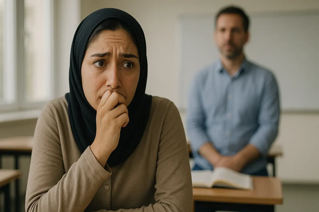 بررسی رابطه بین اضطراب زبان در کلاس‌ زبان انگلیسی