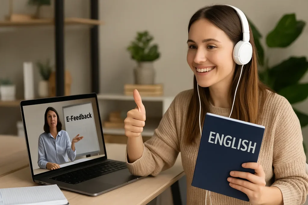 بررسی اثر بخشی بازخورد الکترونیکی در یادگیری آنلاین زبان انگلیسی