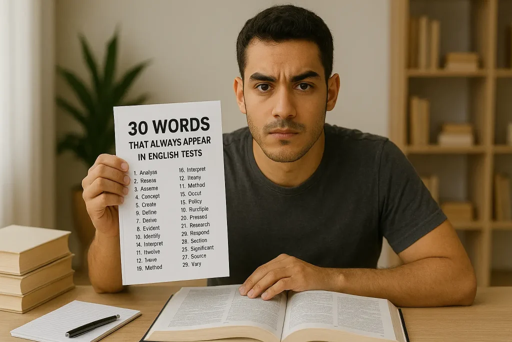30 کلمه ‌ای که همیشه در آزمون‌ های زبان انگلیسی می ‌آیند