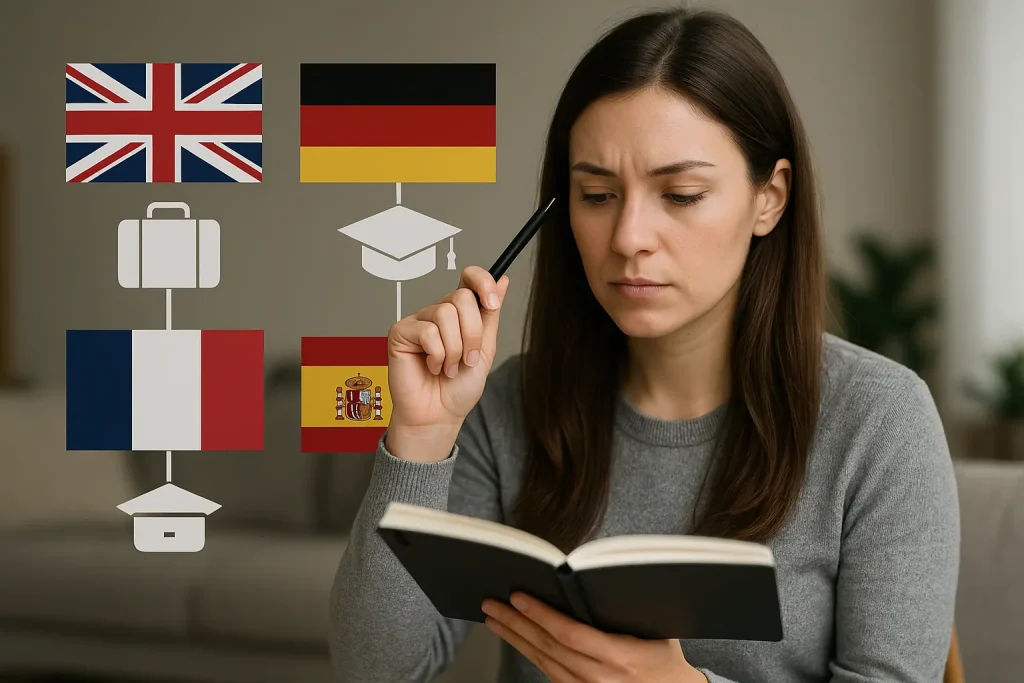 تفاوت یادگیری زبان برای مهاجرت ، تحصیل یا کسب‌ و کار