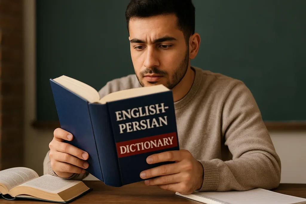 یادگیری زبان انگلیسی با دیکشنری فارسی ؛ کمک یا مانع ؟