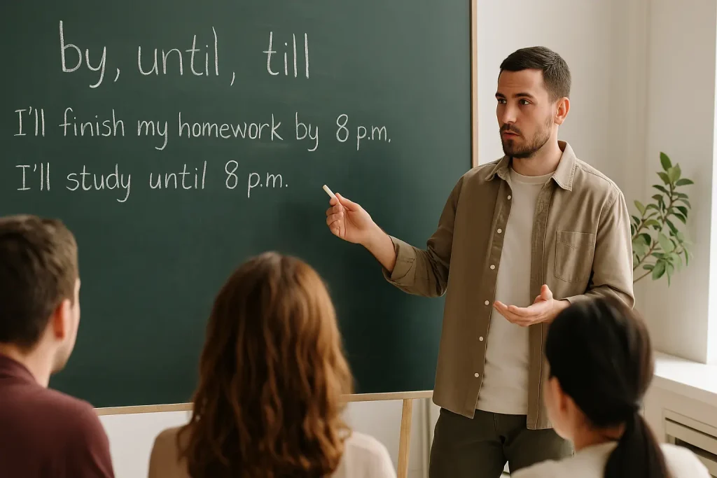تفاوت BY ، UNTIL و TILL در زبان انگلیسی