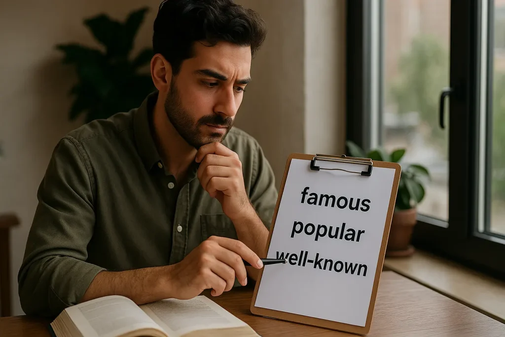 فرق بین Famous، Popular و Well-known در آموزش زبان انگلیسی