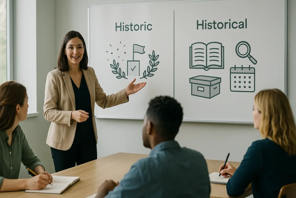تفاوت بین Historic Moment و Historical Event در آموزش زبان انگلیسی